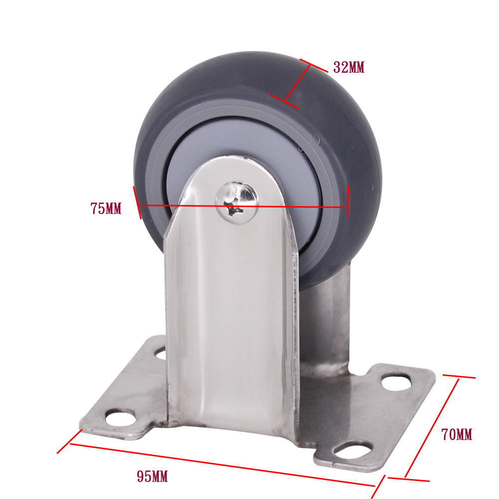 3 Inch Tpr Fixed Caster