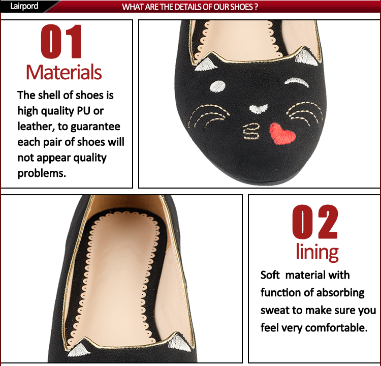 cute cat flat shoes