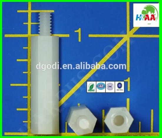 M2,M2.5,M3,M4 threaded hex nylon spacer/nylon standoff