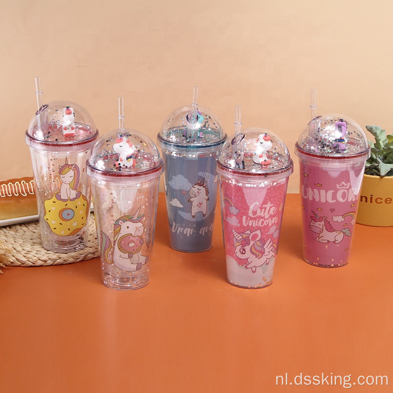 Unicorn Summer Ice Cup met deksel en stro