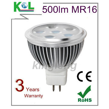 12v halogen replacement, MR16 LED Spotlight(500lm,Philips Chipset)