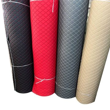New Design Car Raw Leather Material with Embroidery Sponge Foam for Sofa & Seat Covers