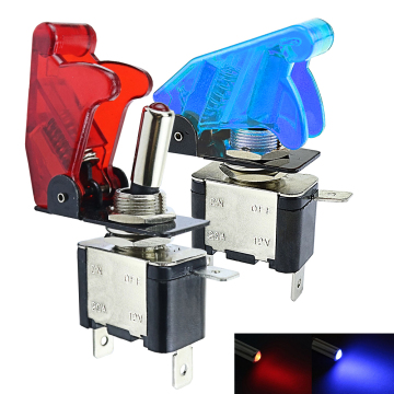 AUSO Auto LED LED Переключатель переключателя с защитной переворачиваемой крышкой
