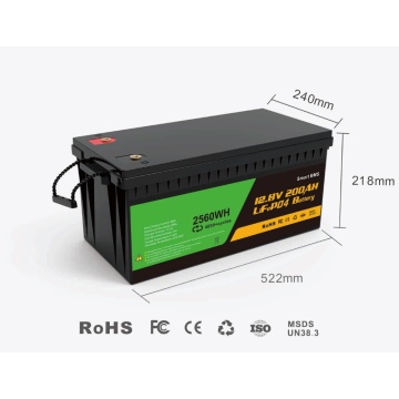 12.8V 200Ah high capacity solar system lithium battery