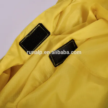 Men's outdoor yellow sport jacket with cap