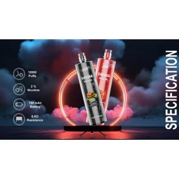 JNR Shisha Hookah 12000 Puffs Disposable Vape Device