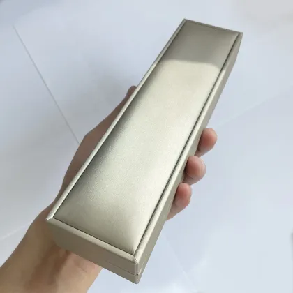 Golden PU Leather Jewelry Gift Box for Bracelet - High Quality Jewellery Case