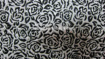 floral flocking upholstery fabric for sofa and curtain