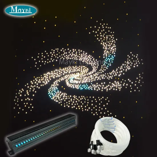 Mayki RGB Fiber Optic Lighting System with App Control - Dynamic Rotate 32 Ports Starry Sky