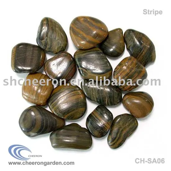 Stripe Polished Pebble