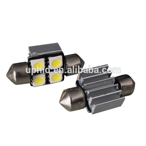 Wholesale High quality Epistar 12v 31mm/36mm/39mm/41mm 4smd 5050 canbus led festoon bulb for car license plate light