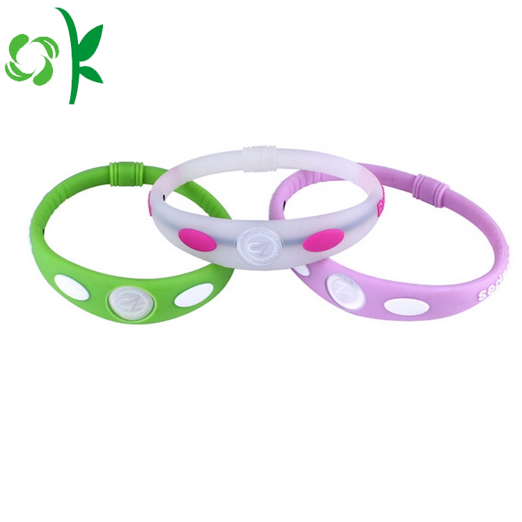 Custom Silicone Bracelet Two Color Soft Embossed Wristband