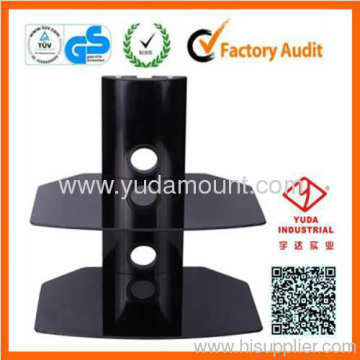 6mm Tempered Glass Wall Mount Dvd Shelf For 20kgs 