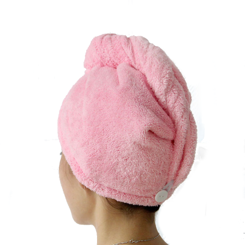super absorbent microfiber hair towel wrap with button