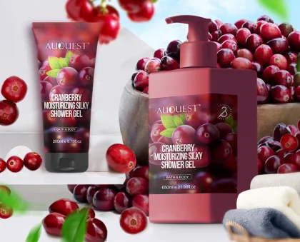 Private Label Organic Cranberry Oil Skin Shower Gel