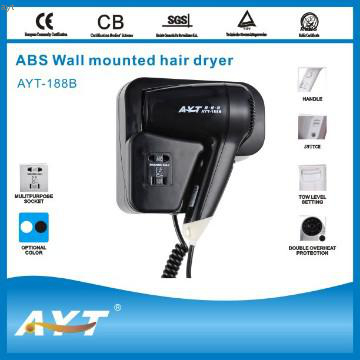 2011 Upgrade hotel wall mounted hair dryer