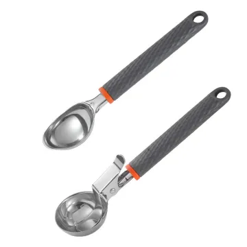 Hyri 2024 Hot Ice Cream Scoop with Food-Grade Stainless Steel and Comfortable Silicone Handle