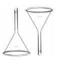 Laboratory Use Long Stem Glass Funnel 75ml