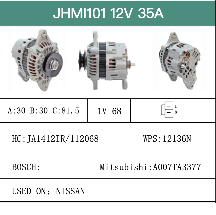 Alternator-Catalogue-JHMI101-X