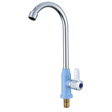 DN15 Swivel Faucet Handle: Cold Water Deck-Mounted Kitchen Faucet with Plastic Construction