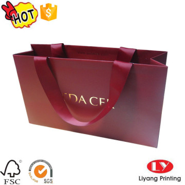 Fashion Paper Shopping Bag with Ribbon Handle