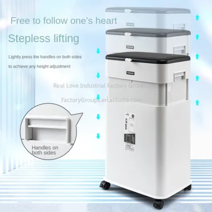 Adjustable Height Trash Can with Lid for Easy Waste Management