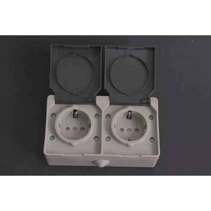 Tombol Panggilan Bel Pintu Luar Ruangan berwarna Abu-abu