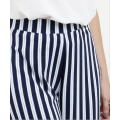 Pantaloni a gamba larga con stampa a righe casual da donna