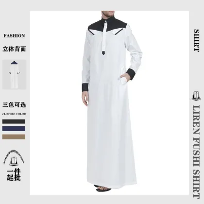 Wholesale Islamic Muslim Clothing: 2024 Latest Ethnic Thobe for Men