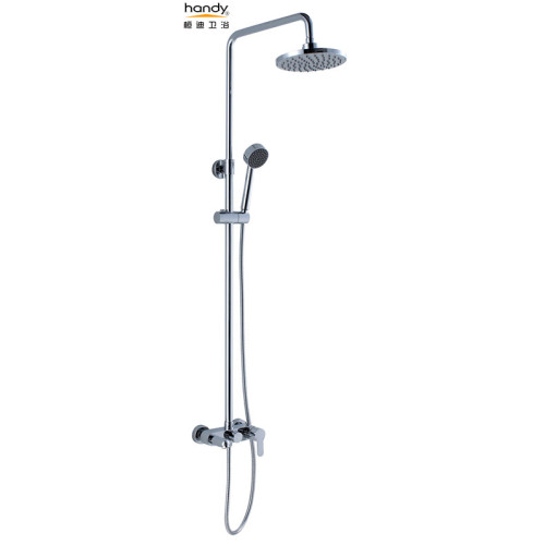 Chrome Shower Faucet Set Sanitary Ware Bathroom Brass Rainfall Shower Set Supplier