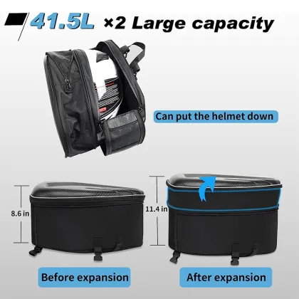 Factory Wholesale Waterproof Motorcycle Tail Bags Saddle Bags Side Bags