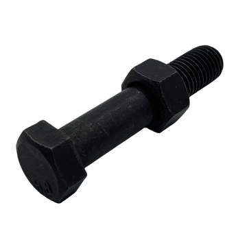 Custom Metric Steel Hex Bolts with Black Painted Heavy Steel Flange Heads