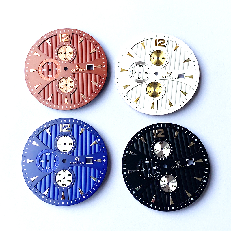 Stamped Chronograph Man's Watch Dial Watch Parts, High Quality Stamped ...
