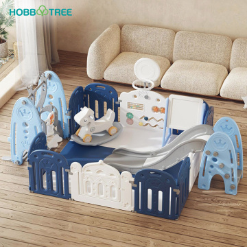Updated Children's Play Yard: Comprehensive Indoor Playground with Slide, Swing, and Safety Playpen for Home Use