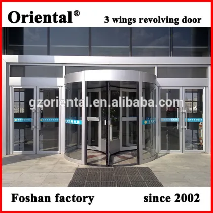 Automatic Door,Three Wing Automatic Revolving Door with exhibition box revolving door