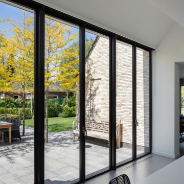 Big View Floor to Ceiling Aluminum Glass Windows and Door Double Glass Thermal Breaking Aluminium Folding Door for House
