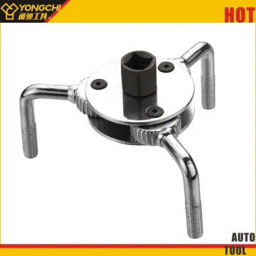 3 legs oil filter wrench with chrome finish