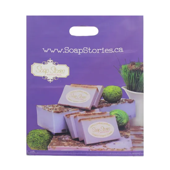 Purple LDPE Die Cut Bag for Food