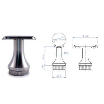 Moderne hohe Qualität 304 316 Edelstahl Fixe Sattel -Handlaufhalterung für Balustraden und Geländer
