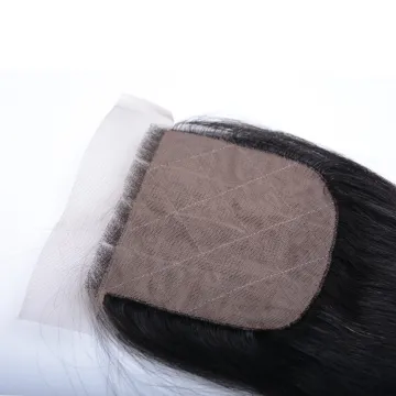 4x4 Silk Lace Base Closure Straight 100% Brazilian Human Hair Transparent Lace Closure HD Lace Closure