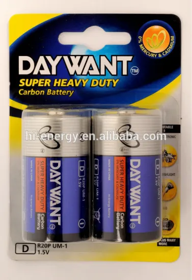 Metal Jacket Blister card 2B r20 um1 d dry battery