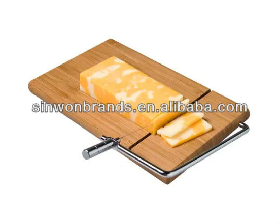 wood or bamboo cheese slicer cutting board