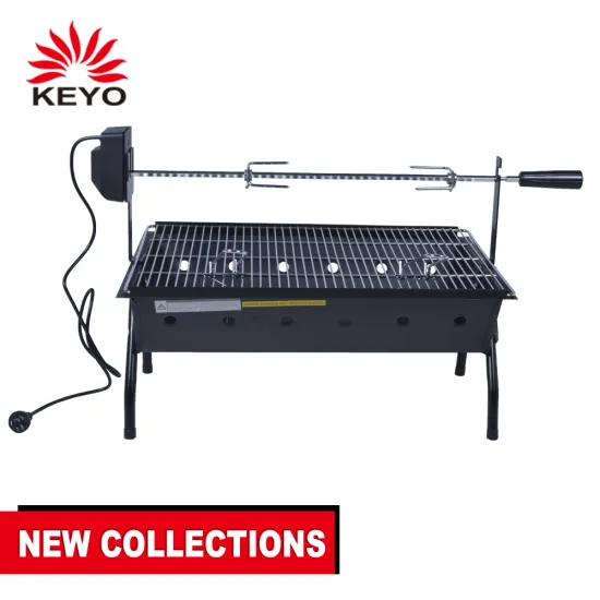 Outdoor Brazilian Chicken Rotisserie Grill Barbecue Charcoal Rotating Bbq Grill