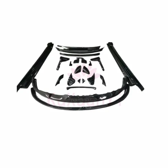 Carbon Fiber Front Lip Diffuser and Rear Wing Kit for Porsche Taycan