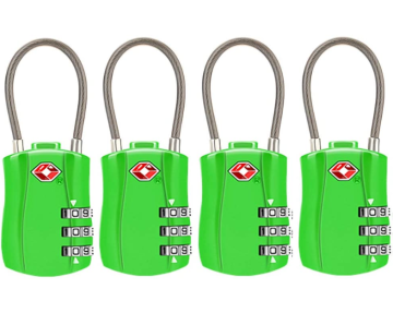 Verrouillage des bagages de haute qualité avec cadenas et câble combinés