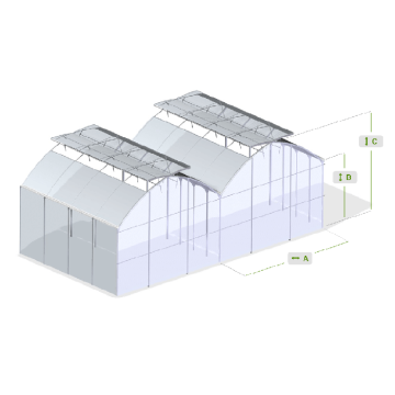 Agriculture Multi-Span Plastic Film Greenhouses