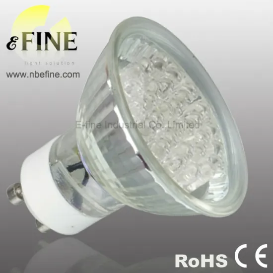 low power GU10 dip led spotlight bulb lamp glass body