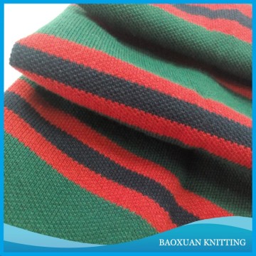 78polyester19cotton3spandex stripe pique fabric used in the manufacture of polo shirts/polyester cotton fabric for polo                        
                                                Quality Choice