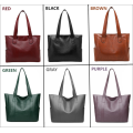Women's PU commuter shopping tote bag