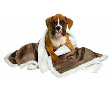 reversible sherpa fleece lock stitch pet dog blanket